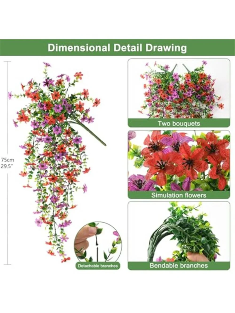 Artificial Daisy Flowers Outdoor UV Resistant Faux Plants Porch Patio Decor